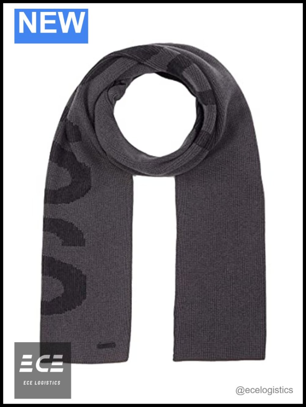 Vertical Logo Cotton Blend Scarf Heavyweight Medium Stretch